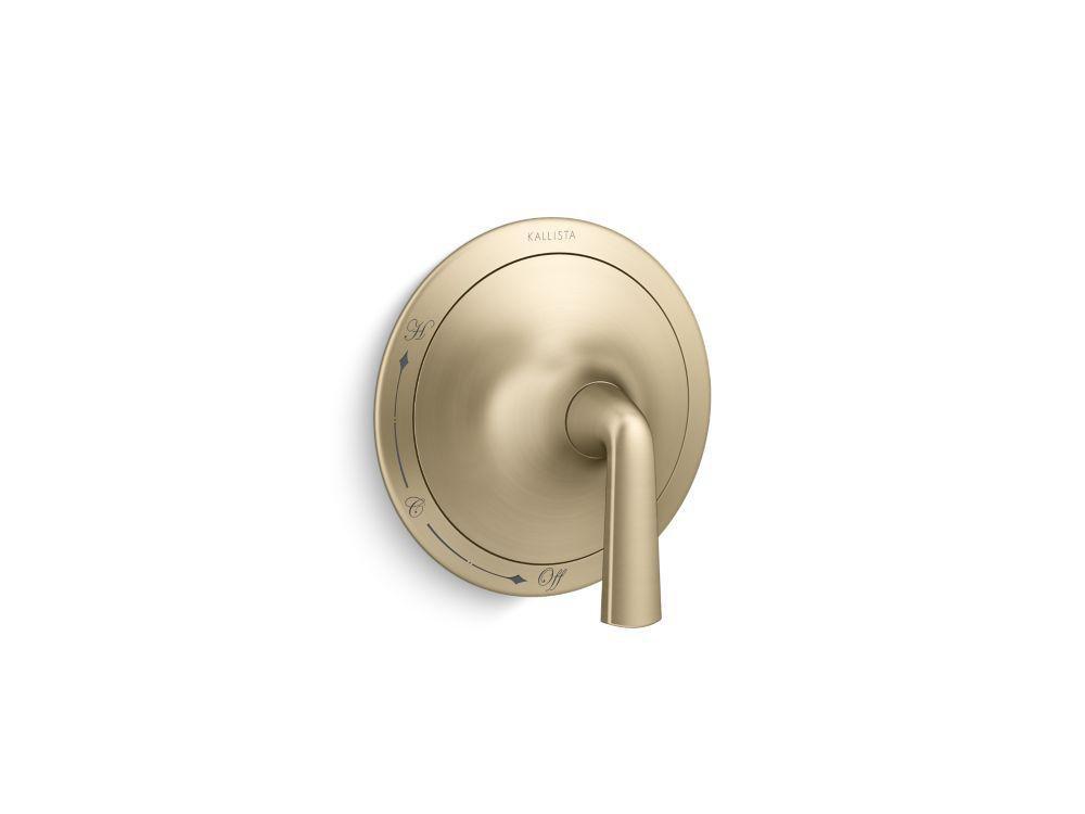 SCRIPT PRESSURE BALANCE LEVER HANDLE BRUSHED FRENCH GOLD FINISH 
