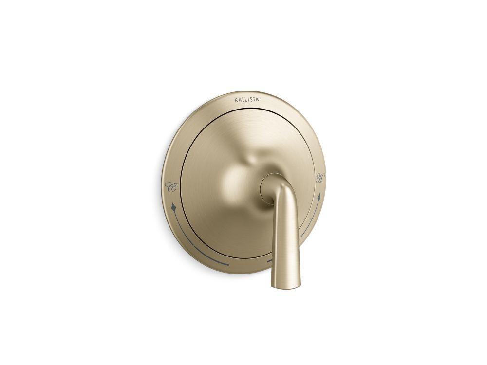 SCRIPT THERMOSTATIC TRIM LEVER HANDLE BRUSHED FRENCH GOLD FINISH 