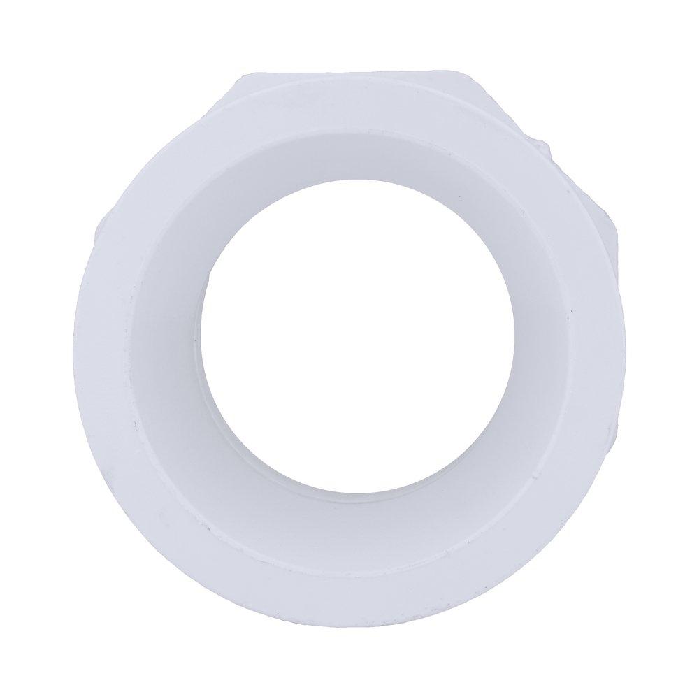 White PVC Schedule 40 Female Bushing 