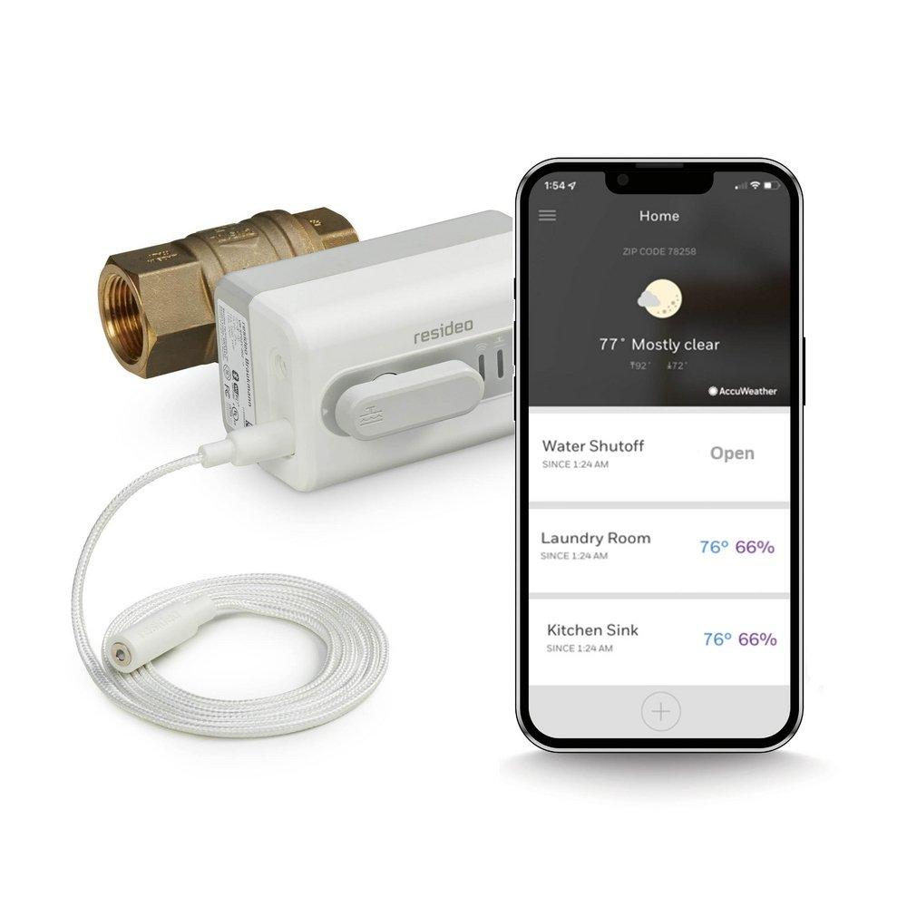 Resideo White Wi-Fi Actuator with NPT Ball Valve 