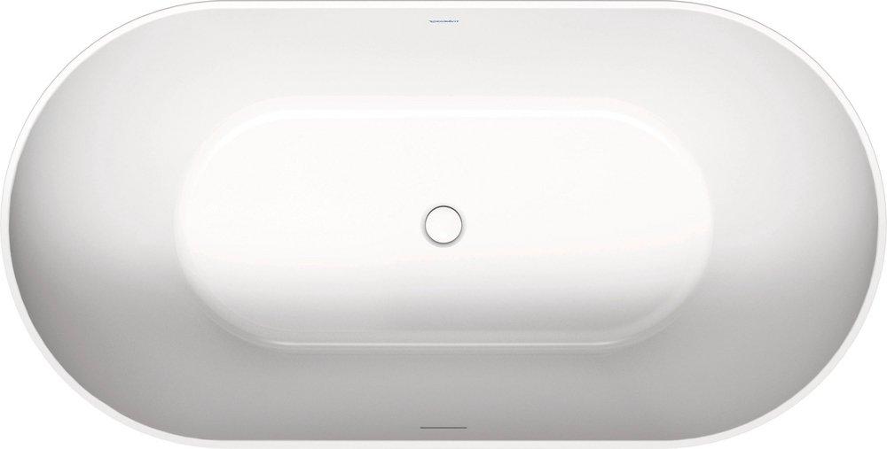 58-1/4 x 29-1/2 in. Freestanding Bathtub Center Drain in White 