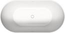 58-1/4 x 29-1/2 in. Freestanding Bathtub Center Drain in White 