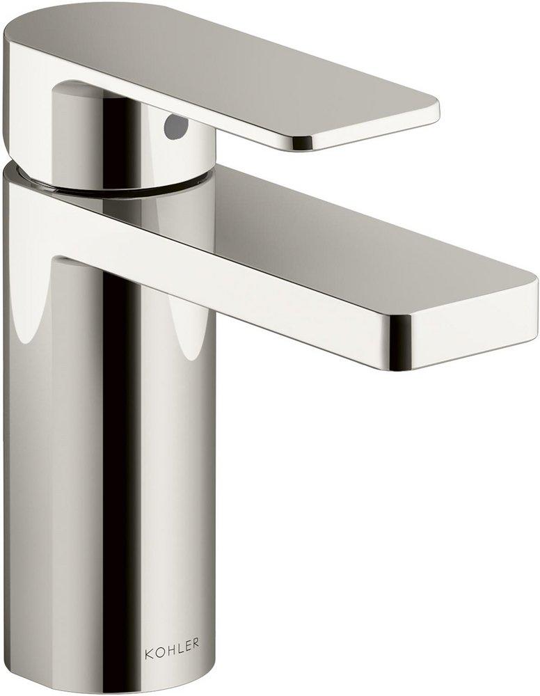 KOHLER Vibrant&reg; Polished Nickel Single Handle Monoblock Bathroom Sink Faucet Lever Handle 