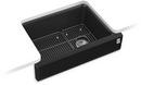 KOHLER Matte Black 29-11/16 x 21-3/16 in. No Hole Neoroc Single Bowl Undermount Kitchen Sink 