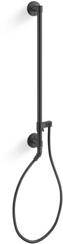 27 in. Shower Rail in Matte Black