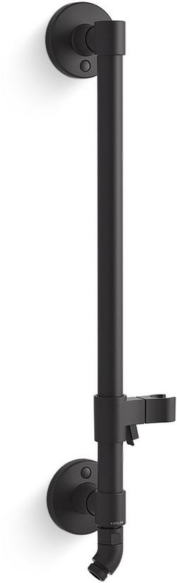 18 in. Shower Rail in Matte Black
