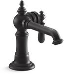 Single Handle Monoblock Bathroom Sink Faucet in Matte Black
