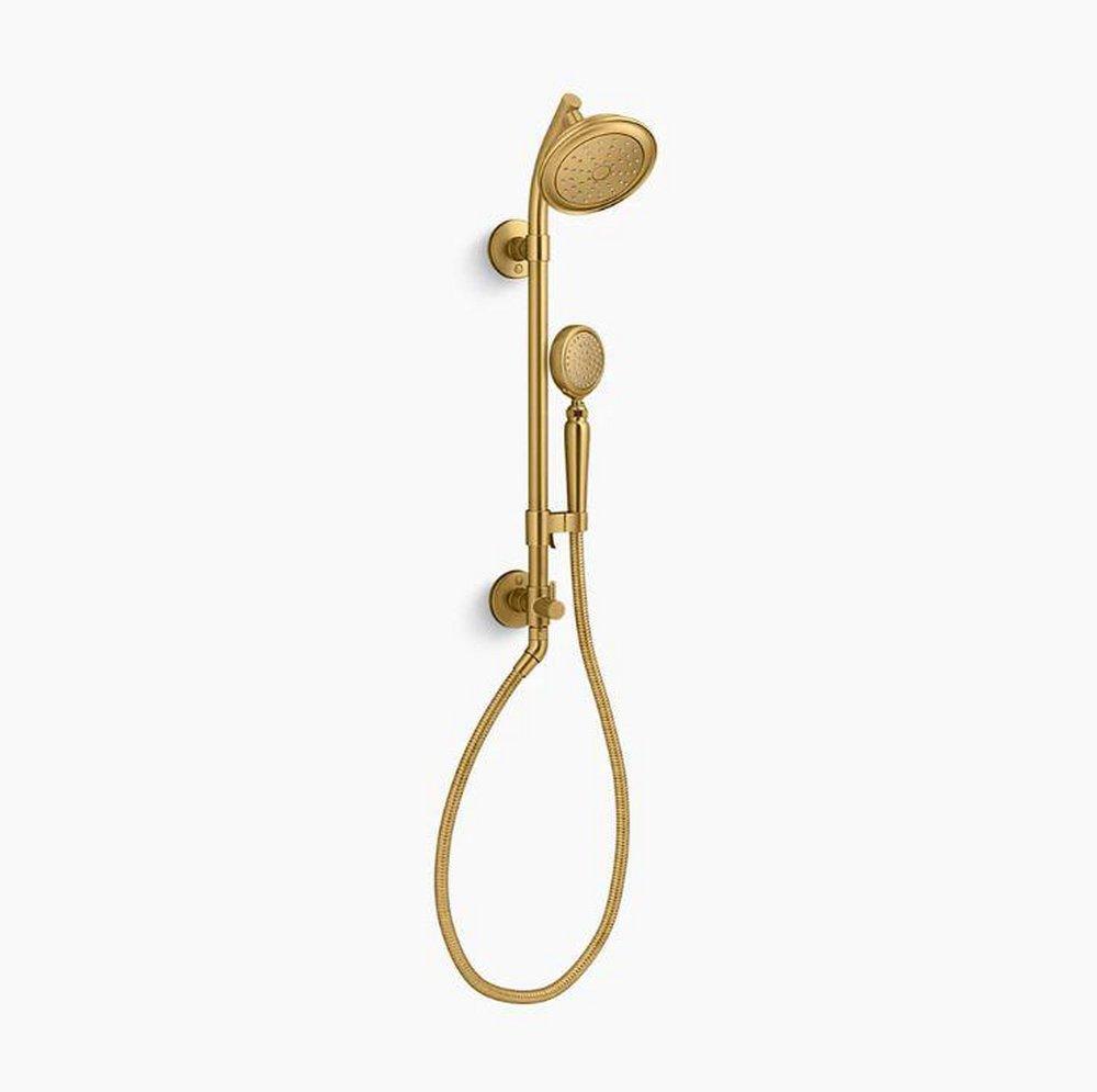 KOHLER Vibrant Brushed Moderne Brass Shower System 