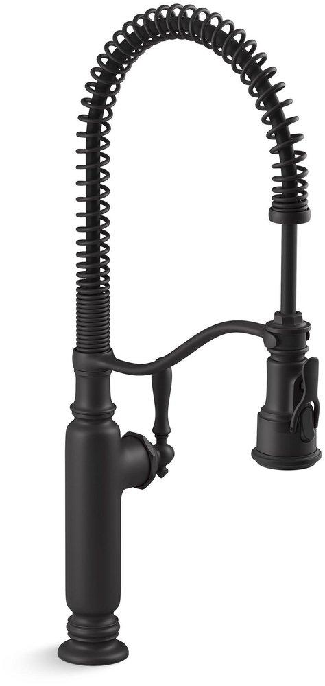 Single Handle Kitchen Faucet in Matte Black 
