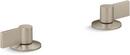 Lever Bathroom Faucet Handles in Vibrant Brushed Moderne Brass
