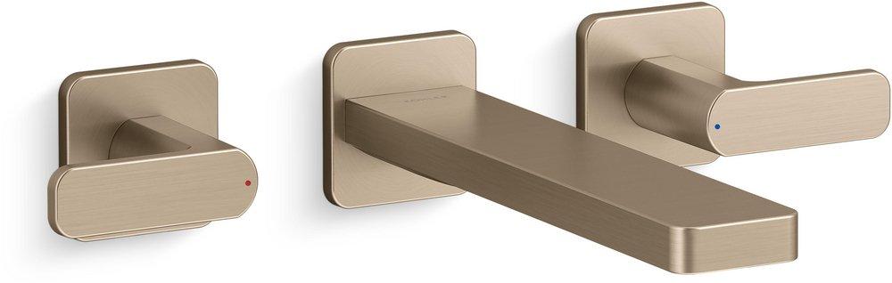 KOHLER Vibrant Brushed Bronze Two Handle Wall Mount Filler (Trim Only) 