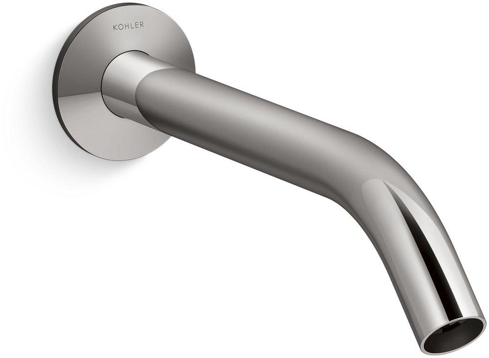1.2 gpm Wall Mount Bathroom Sink Faucet Spout with Tube Design in Vibrant Titanium 