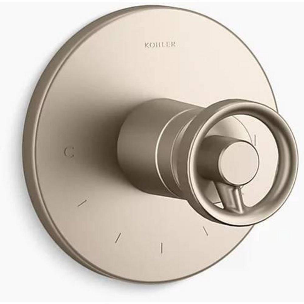 Single Handle Thermostatic Valve Trim in Vibrant Brushed Bronze 