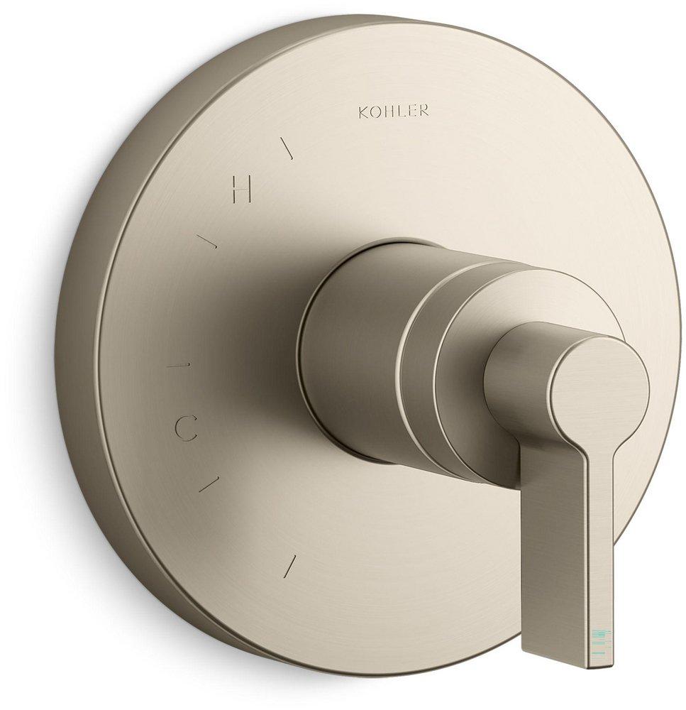 KOHLER Vibrant&reg; Brushed Bronze Single Handle Pressure Balancing Valve Trim 