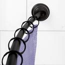 Dual Mount Aluminum Curved Shower Rod - Matte Black 