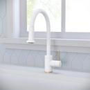 Signature Hardware Matte White Single Handle Pull Down Kitchen Faucet 