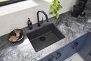 Ruvati Midnight Black 33 x 18-1/2 in. No Hole Granite Composite Single Bowl Undermount Kitchen Sink 