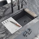 Ruvati Midnight Black 33 x 18-1/2 in. No Hole Granite Composite Single Bowl Undermount Kitchen Sink 