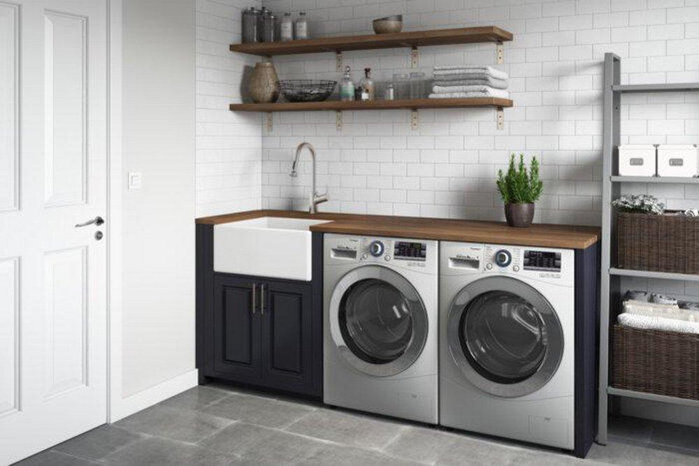 Ruvati White 23 x 18-1/4 in. No Hole Fireclay Single Bowl Farmhouse and Undermount Kitchen Sink 