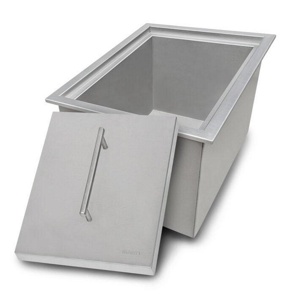 Ruvati Brushed Stainless Steel Outdoor Ice Chest Sink in Brushed 
