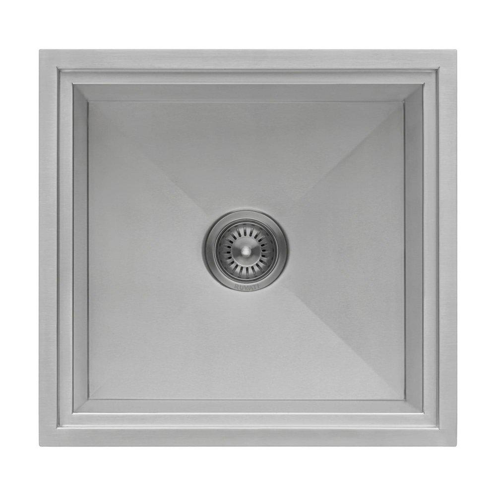 Ruvati Brushed Stainless Steel Outdoor Ice Chest Sink in Brushed 