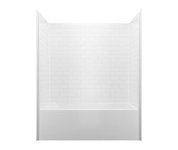 60 in. x 30 in. Tub & Shower Unit in White with Left Drain