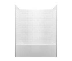 60 in. x 30 in. Tub & Shower Unit in White with Left Drain