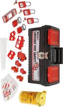 ELECTRICAL LOCKOUT TAGOUT KIT WITH NYLON SAFETY LOCKOUT PADLOCKS IN TOOLBOX