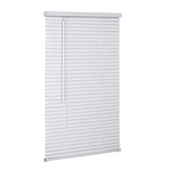 36 in. Faux Wood and Plastic Window Covering in White