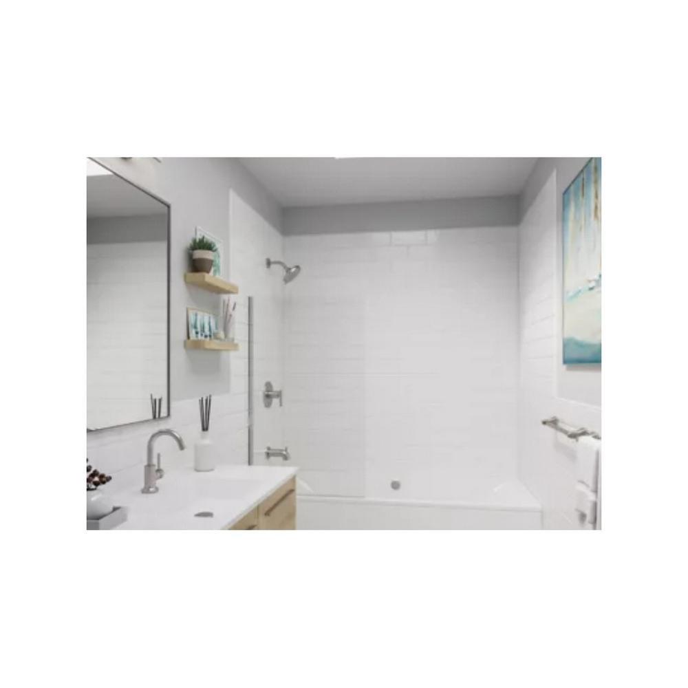 Single Handle Monoblock Bathroom Sink Faucet in Spot Defense Brushed Nickel 