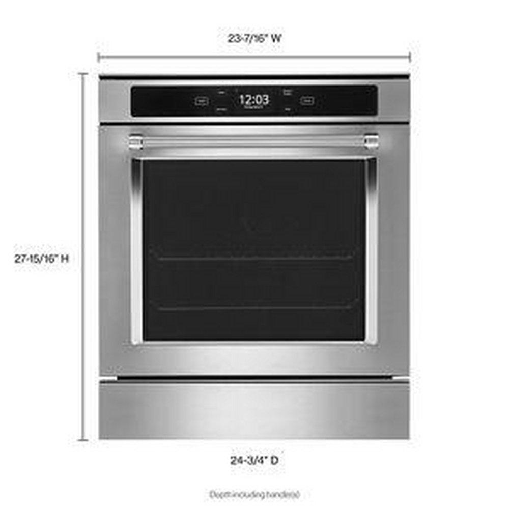 KitchenAid Fingerprint Resistant Stainless Steel 24 x 22-1/2 in. 20A 2.90 cu. ft. Drop Down Single Oven 