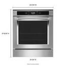 KitchenAid Fingerprint Resistant Stainless Steel 24 x 22-1/2 in. 20A 2.90 cu. ft. Drop Down Single Oven 