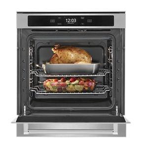 KitchenAid Fingerprint Resistant Stainless Steel 24 x 22-1/2 in. 20A 2.90 cu. ft. Drop Down Single Oven 