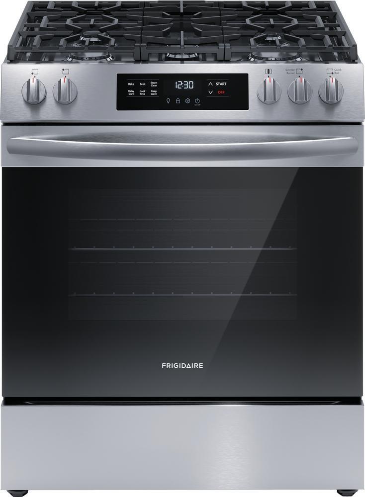 Frigidaire Stainless Steel 36-3/8 x 30 x 26 in. 18000 BTU 5.1 cu. ft. 5-Burner Sealed Gas Freestanding Range 