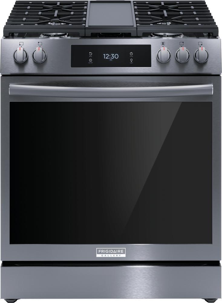 Frigidaire Black Stainless Steel 30 x 26 x 36-3/8 in. 18000 BTU 6.0 cu. ft. 5-Burner Gas Sealed Freestanding Range 
