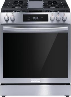 30 in. 5-Burner Gas Freestanding Range in Stainless Steel