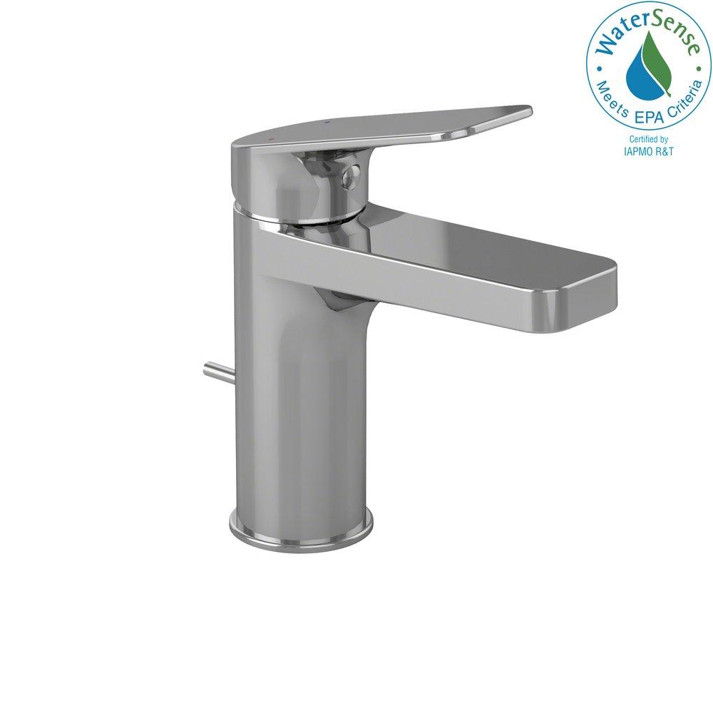 Single Handle Monoblock Bathroom Sink Faucet in Polished Chrome 