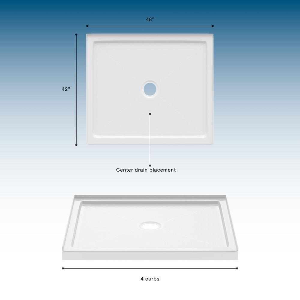 PROFLO&reg; White 41-7/8 x 33-7/8 in. Rectangle Shower Base 