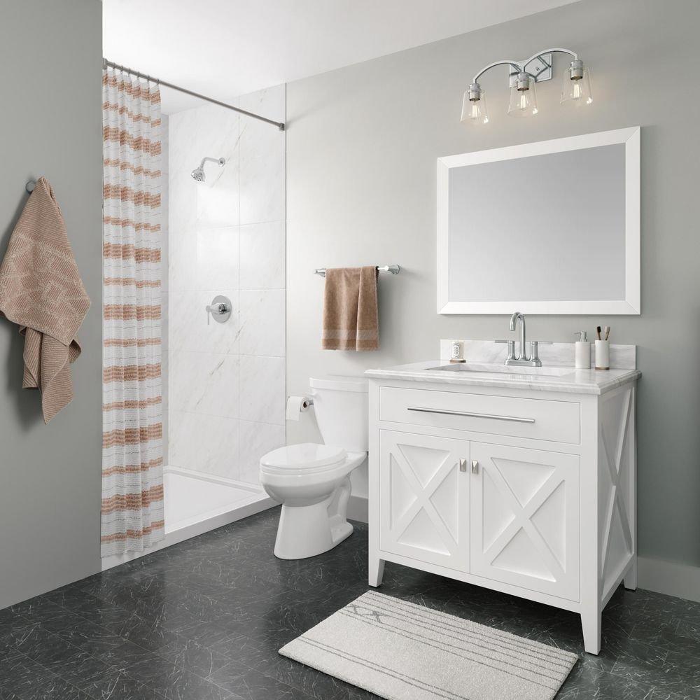 PROFLO&reg; White 41-7/8 x 33-7/8 in. Rectangle Shower Base 