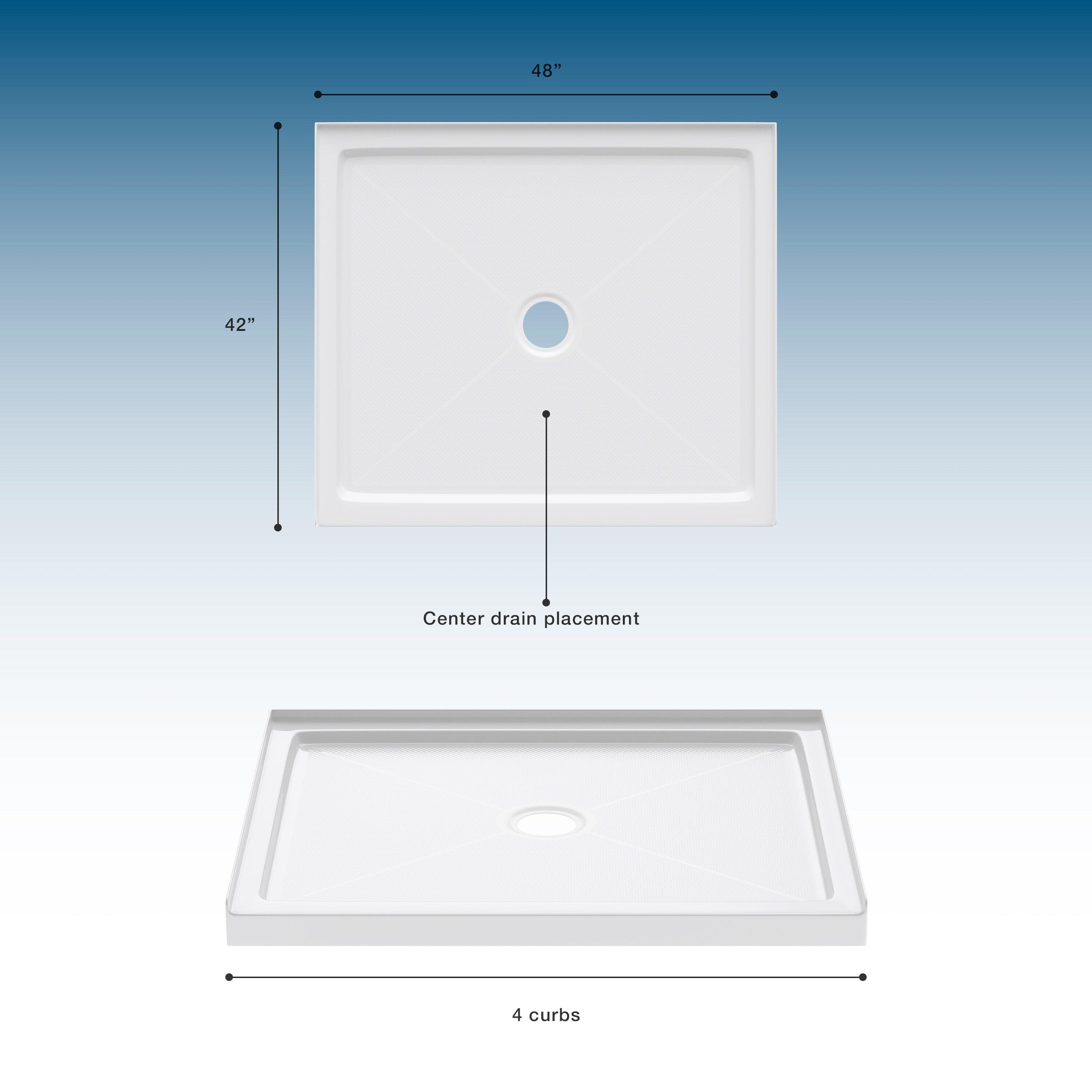 PROFLO&reg; White 41-7/8 x 33-7/8 in. Rectangle Shower Base 