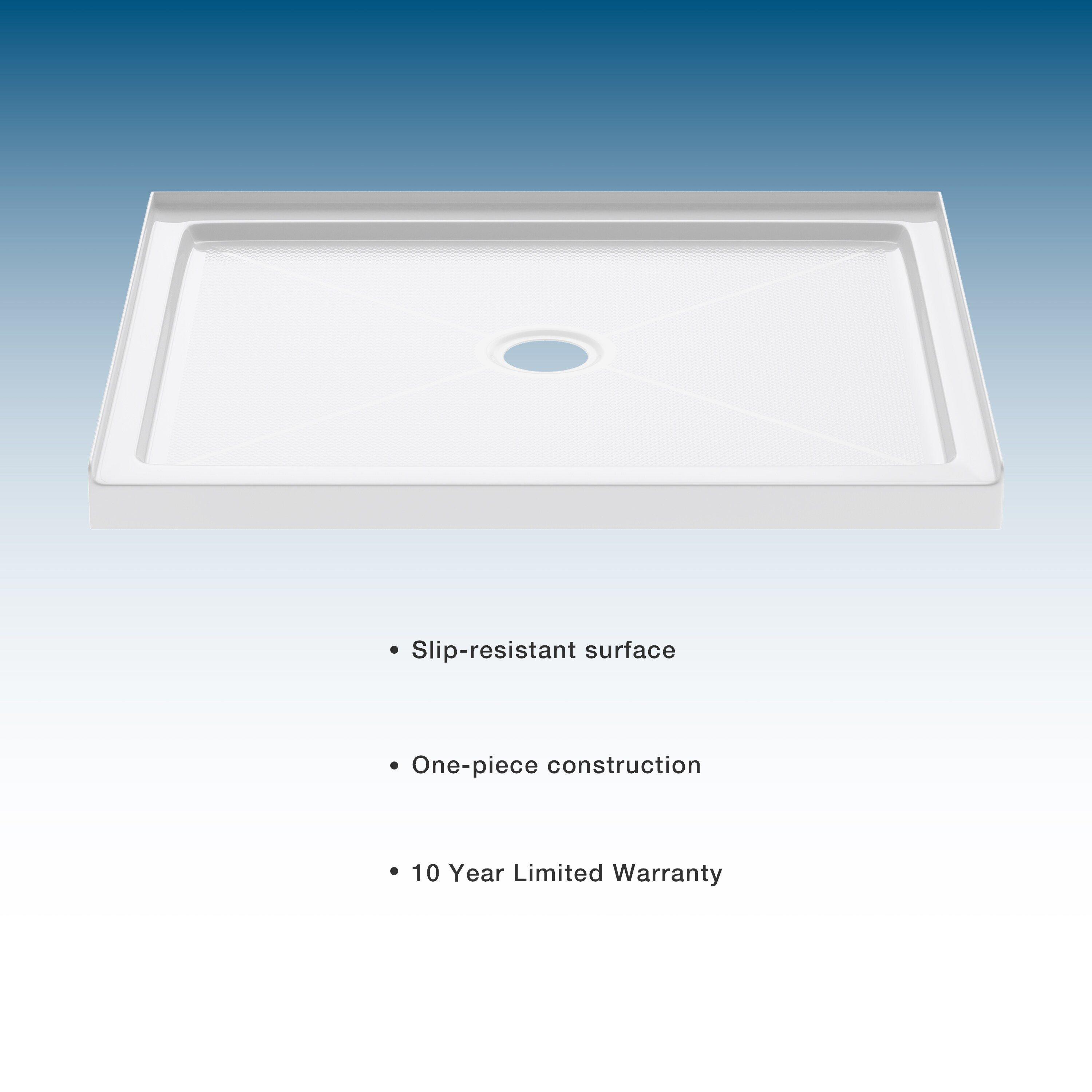 PROFLO&reg; White 41-7/8 x 33-7/8 in. Rectangle Shower Base 