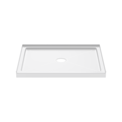 48 in. x 42 in. Shower Base with Center Drain in White
