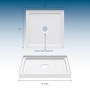 48 in. x 48 in. Shower Base with Center Drain in White 
