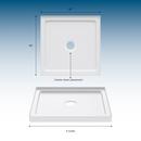 48 in. x 48 in. Shower Base with Center Drain in White 