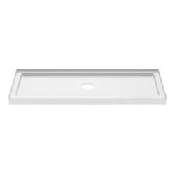 60 in. x 30 in. Shower Base with Center Drain in White