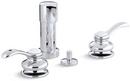 Double Lever Handle Vertical Bidet Faucet in Polished Chrome