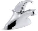 Single Lever Handle Lavatory Faucet with Plastic Drain in Polished Chrome