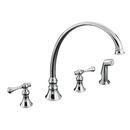 KOHLER Polished Chrome Two Handle Widespread Kitchen Faucet 
