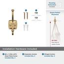 DOUBLE PRONG DECORATIVE HOOK *KINSALE CHAMPAGNE BRONZE 