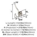 KINSALE TRANSITIONAL DOUBLE PRONG SATIN NICKEL WALL HOOK 